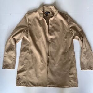 Eileen Fisher Blazer Cardigan Tan Size Small Women’s Open Front Long Line